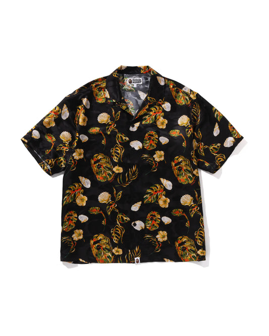 Vacation Pattern Open Collar Ss Shirt