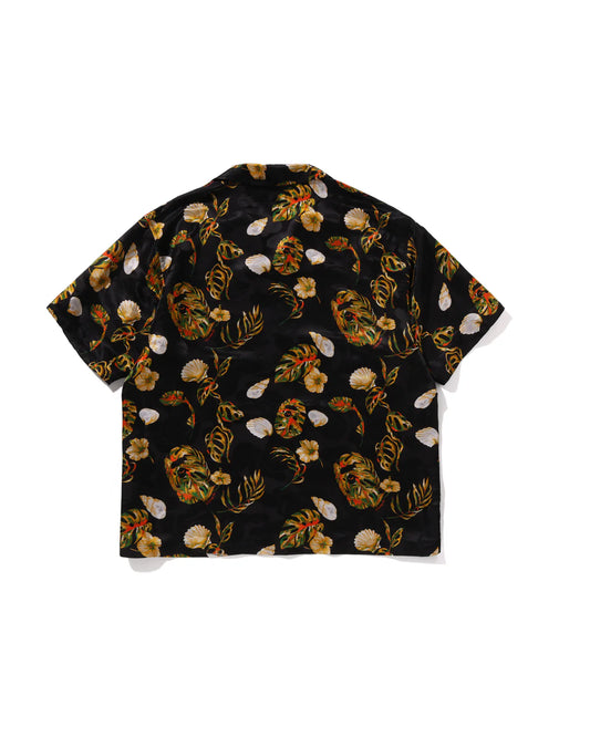 Vacation Pattern Open Collar Ss Shirt