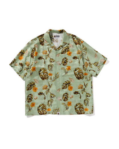 Vacation Pattern Open Collar Ss Shirt