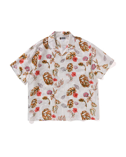 Vacation Pattern Open Collar Ss Shirt