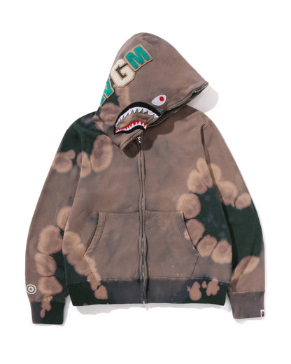 Hand Dye Shark Full Zip Hoodie
