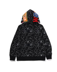 Neon Camo Shark Full Zip Hoodie