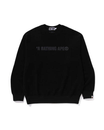 Bathing Ape Logo Relaxed Fit Crewneck Sweatshirt