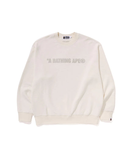 Bathing Ape Logo Relaxed Fit Crewneck Sweatshirt