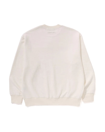 Bathing Ape Logo Relaxed Fit Crewneck Sweatshirt