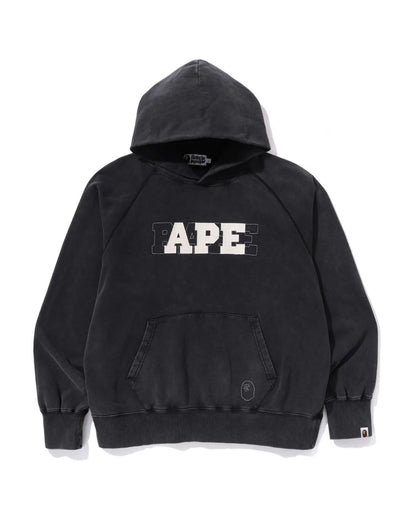 Washed Effect Relaxed Fit Pullover Hoodie