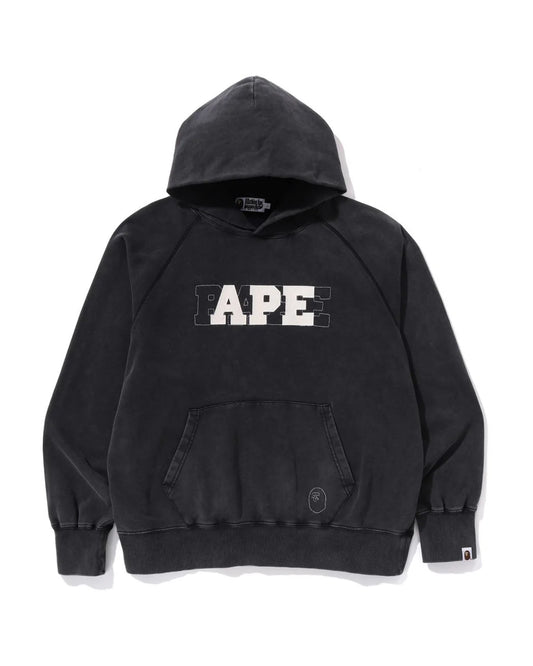 Washed Effect Relaxed Fit Pullover Hoodie