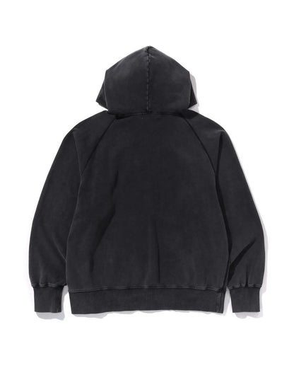 Washed Effect Relaxed Fit Pullover Hoodie