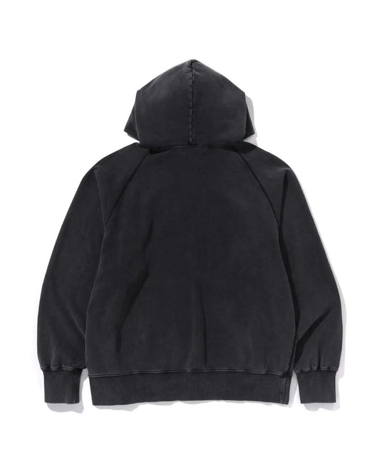 Washed Effect Relaxed Fit Pullover Hoodie
