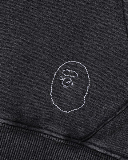 Washed Effect Relaxed Fit Pullover Hoodie