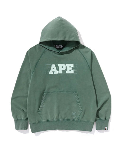 Washed Effect Relaxed Fit Pullover Hoodie