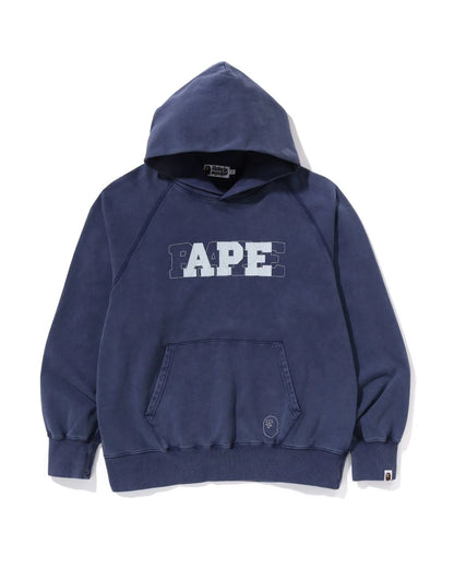 Washed Effect Relaxed Fit Pullover Hoodie