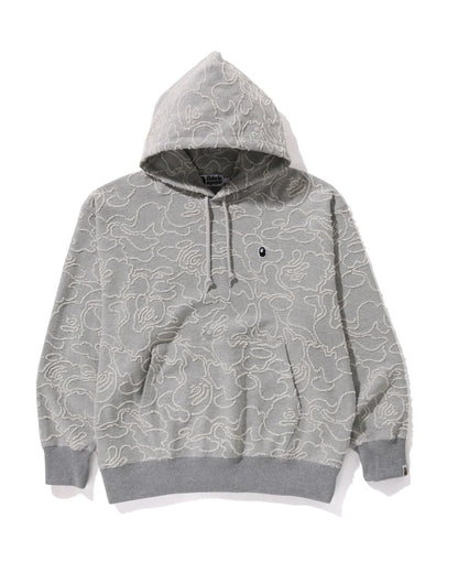 Neon Camo Jacquard Relaxed Fit Pullover Hoodie