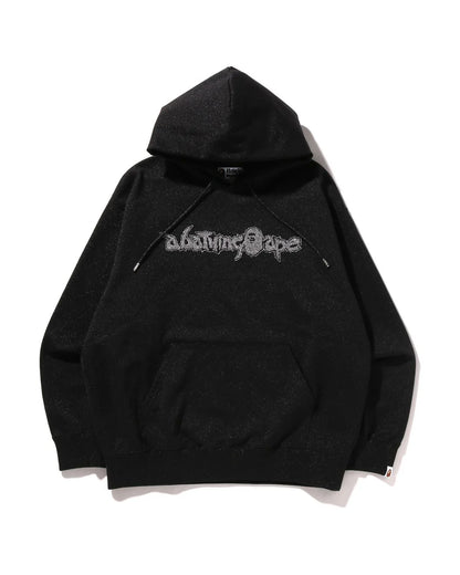 Metallic Yarn Pullover Hoodie