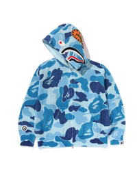 Abc Camo Crochet Relaxed Fit Shark Full Zip Hoodie