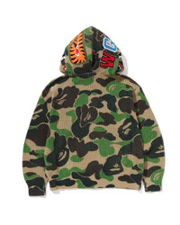 Abc Camo Crochet Relaxed Fit Shark Full Zip Hoodie