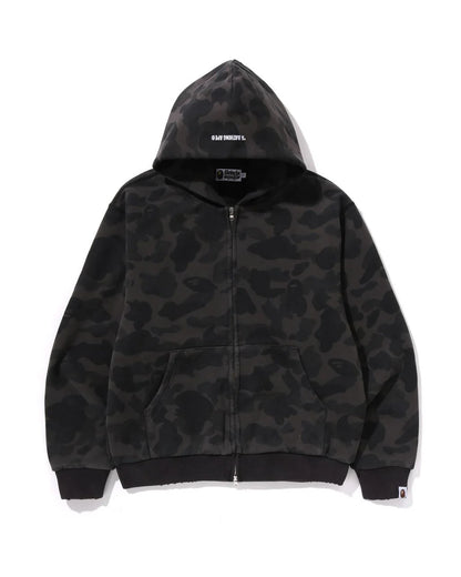 1st Camo Heavy Wash Cropped Fit Zip Hoodie