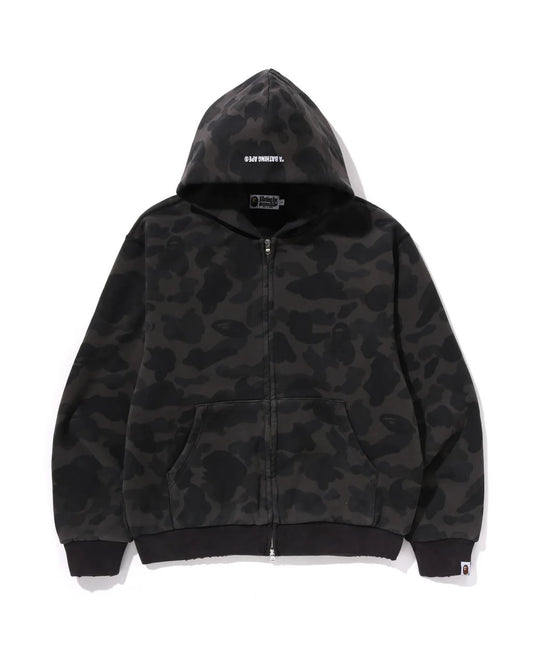 1st Camo Heavy Wash Cropped Fit Zip Hoodie