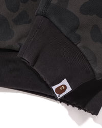 1st Camo Heavy Wash Cropped Fit Zip Hoodie
