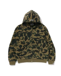 1st Camo Heavy Wash Cropped Fit Zip Hoodie