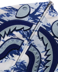 Palm Tree Camo Relaxed Fit Shark Full Zip Hoodie