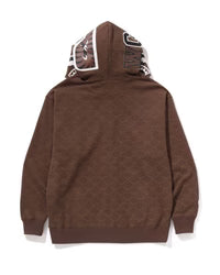 College Monogram Relaxed Fit Shark Full Zip Hoodie