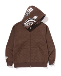 College Monogram Relaxed Fit Shark Full Zip Hoodie