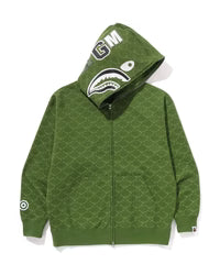 College Monogram Relaxed Fit Shark Full Zip Hoodie