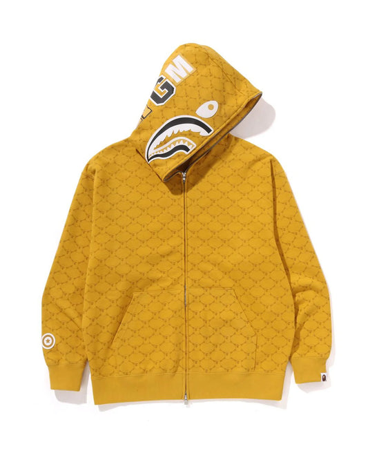 College Monogram Relaxed Fit Shark Full Zip Hoodie