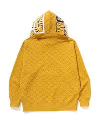 College Monogram Relaxed Fit Shark Full Zip Hoodie