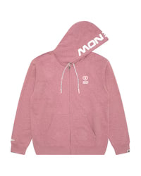 AAPENOW moonface heart logo zip-up hoodie