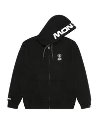 AAPENOW moonface heart logo zip-up hoodie