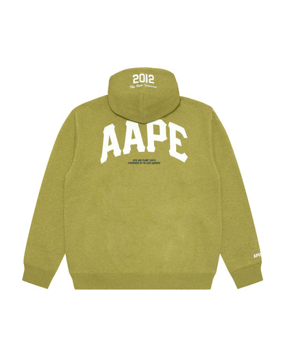 AAPEUNVS moonface logo zip-up hoodie