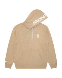 AAPENOW moonface heart logo zip-up hoodie