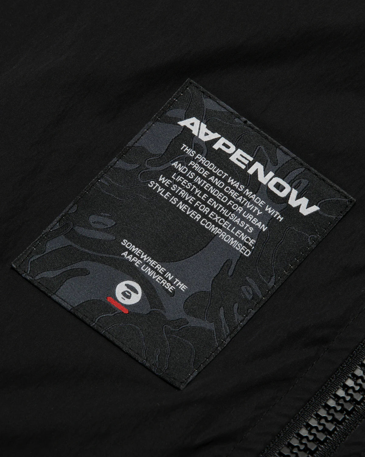 AAPE NOW moonface logo puffer jacket