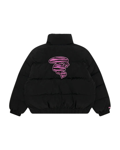 Logo zip-up puffer jacket