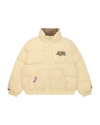Logo zip-up puffer jacket
