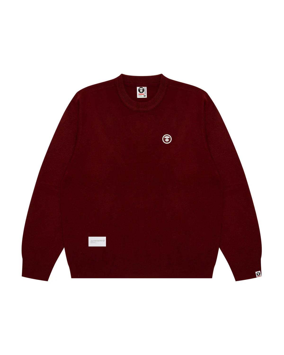 Moonface logo crew neck knit sweatshirt
