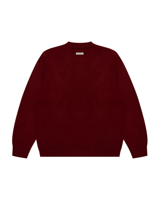 Moonface logo crew neck knit sweatshirt