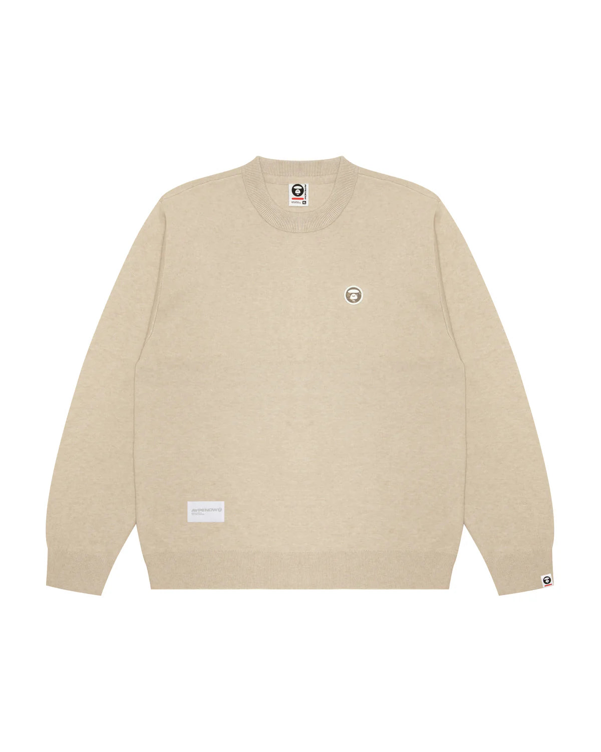 Moonface logo crew neck knit sweatshirt
