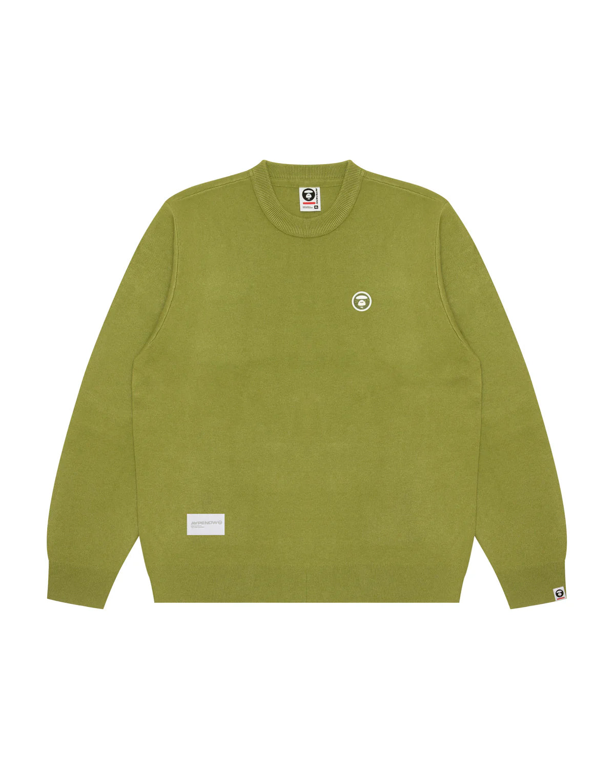 Moonface logo crew neck knit sweatshirt