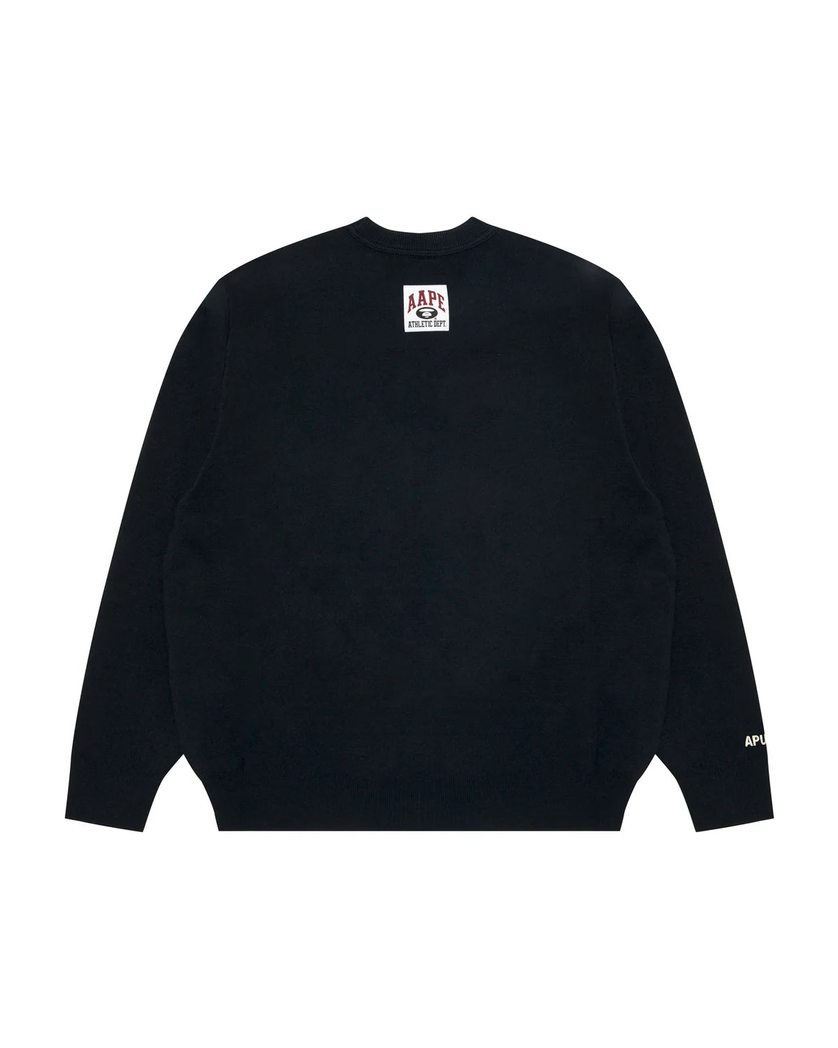 AAPE UNVS moonface logo crew neck knit sweatshirt