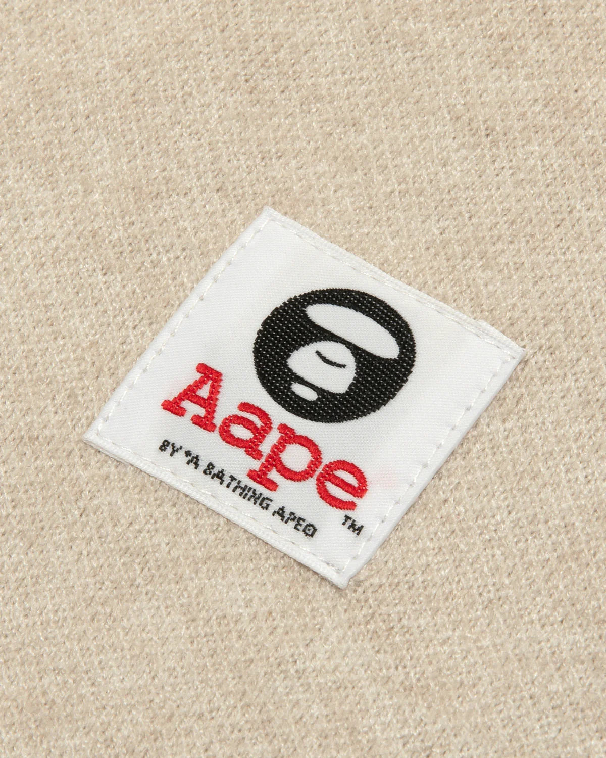 AAPENOW moonface logo crew neck knit pullover