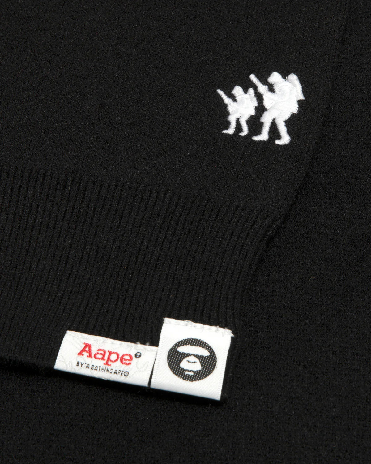 AAPENOW moonface logo crew neck knit pullover