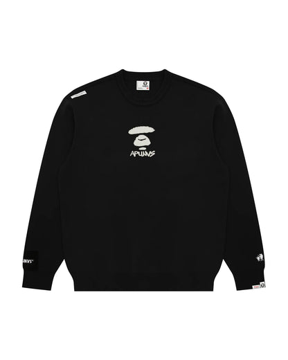 Moonface logo basic knit sweatshirt