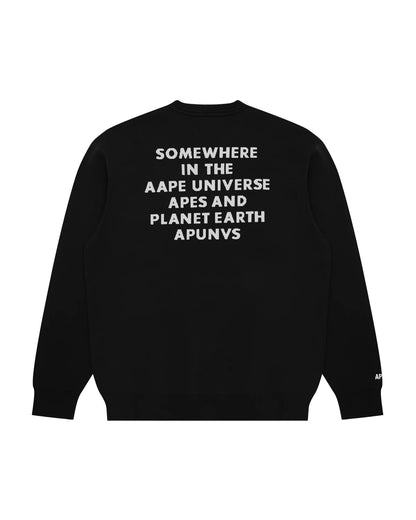 Moonface logo basic knit sweatshirt