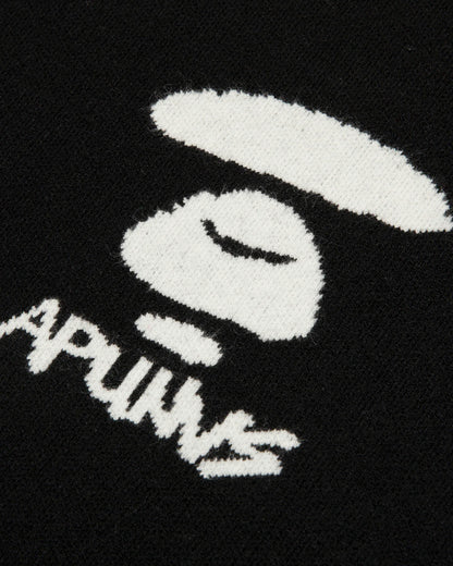 Moonface logo basic knit sweatshirt