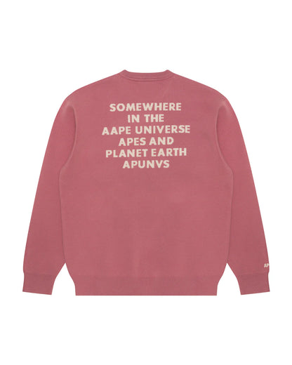 Moonface logo basic knit sweatshirt