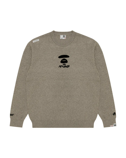 Moonface logo basic knit sweatshirt