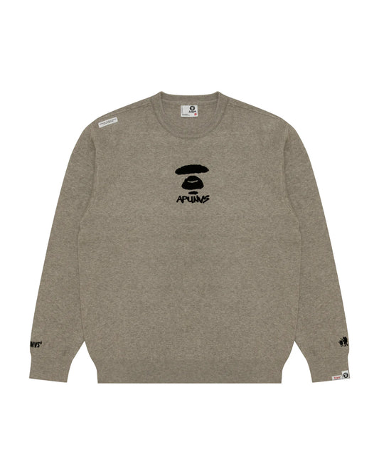 Moonface logo basic knit sweatshirt